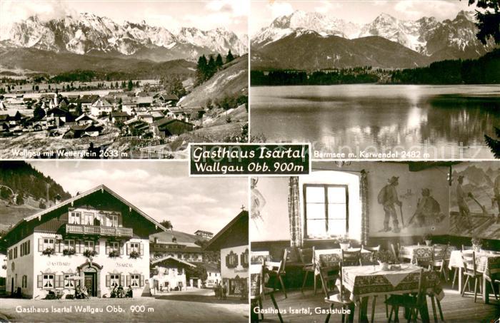 Wallgau Gasthaus Isartal Gaststube Wettersteingebirge Barmsee Karwendel