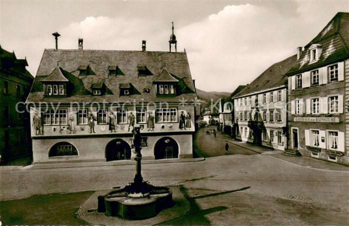 Haslach Kinzigtal Marktplatz Rathaus Sebastianbrunnen