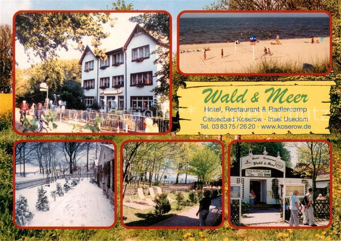 Koserow Ostseebad Usedom Ferienhotel Wald & Meer Restaurant Radlercamp Strand