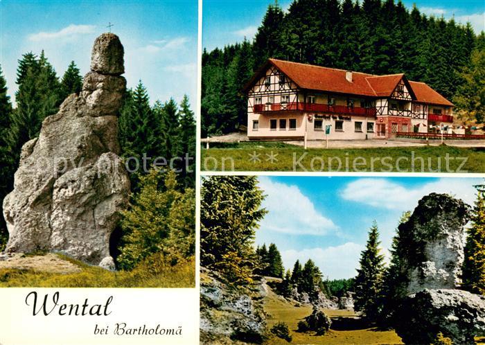 Bartholomae Gasthof im Wental Landschaftspanorama Felsen