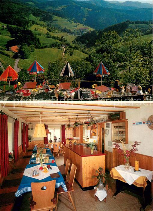 St Ulrich Schwarzwald Pension Gerstenhalm Stueble Terrasse Panorama