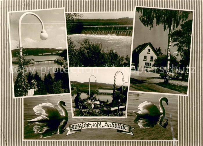 Denklingen Oberbayern AussichtsCafe Lechblick am Lech Terrasse Schwaene Wehr