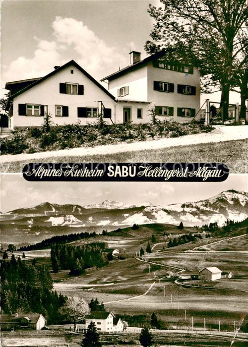 Hellengerst Alpines Kurheim Sabu Hoehenkurort Landschaftspanorama Allgaeuer Alpe