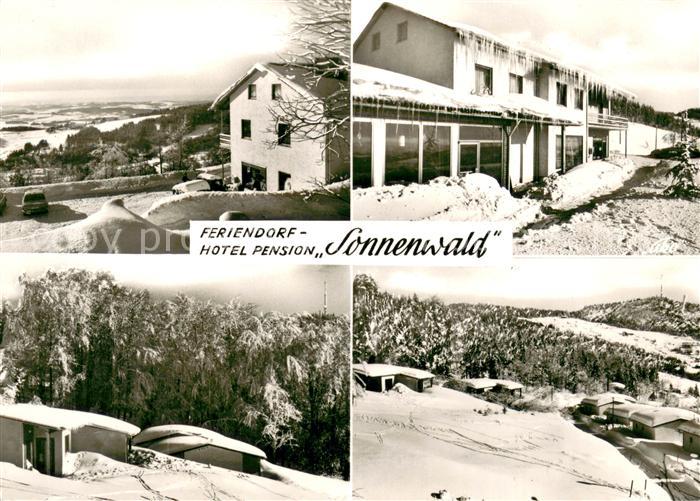 Langfurth Schoefweg Feriendorf Hotel Pension Sonnenwald Winterpanorama Bayerisch