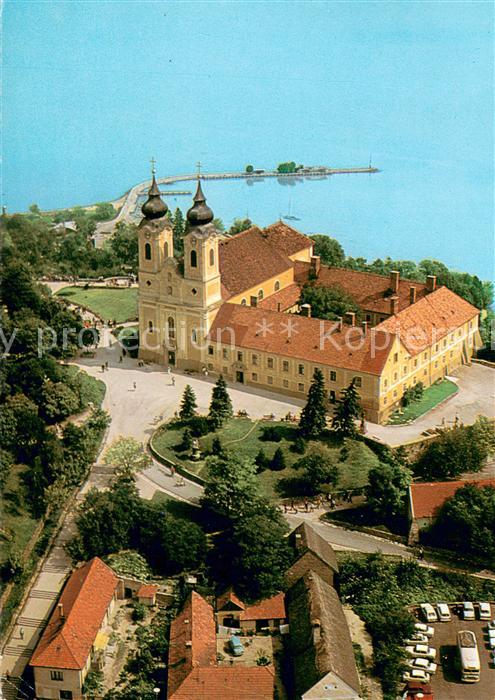 Tihany Abteikirche XVIII. Jhdt. Fliegeraufnahme