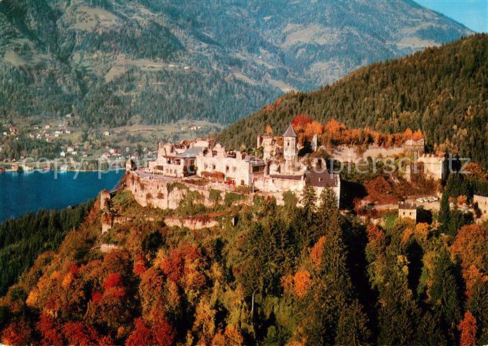 Landskron Kaernten Ruine Landskron am Ossiachersee Herbststimmung