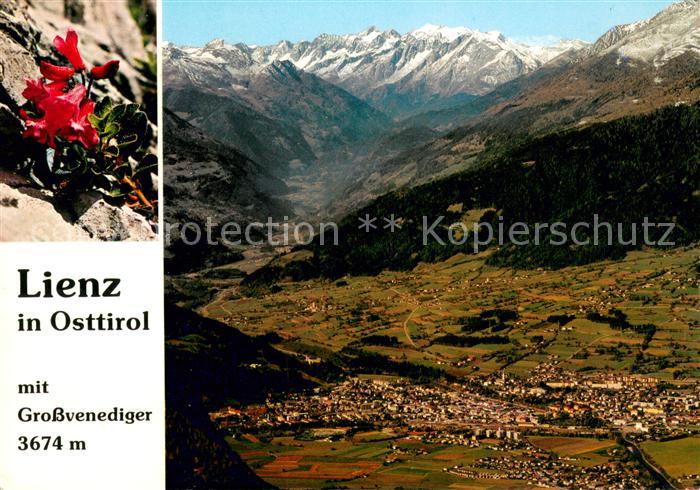 Lienz Tirol Iseltal Grossvenediger Alpenrose Fliegeraufnahme