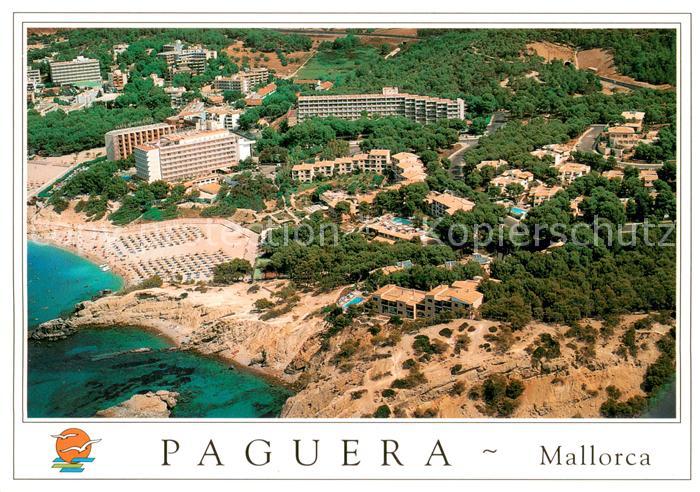 Paguera Mallorca Islas Baleares Hotels Ferienanlagen Strand Fliegeraufnahme