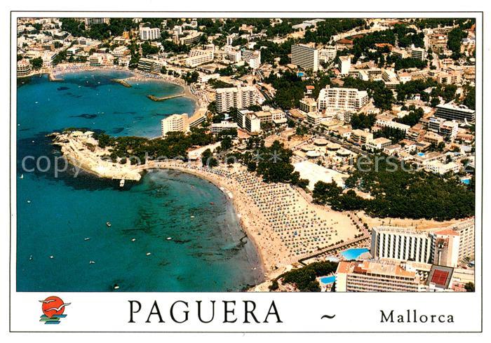 Paguera Mallorca Islas Baleares Hotels Ferienanlagen Strand Fliegeraufnahme