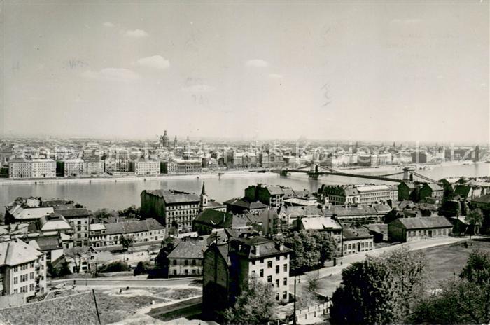 Budapest Stadtpanorama Blick ueber die Donau