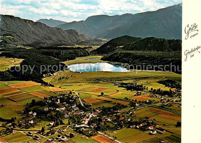 Goesselsdorf Kaernten Goessersdorfersee Alpen Fliegeraufnahme