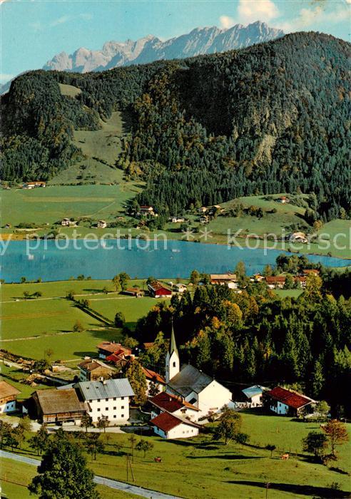 Thiersee Panorama Blick auf Wilden Kaiser Kaisergebirge