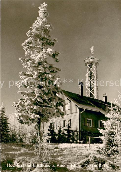 Lenzkirch Hochschwarzwald BW Hochfirst mit Rasthaus und Aussichtsturm im Winter