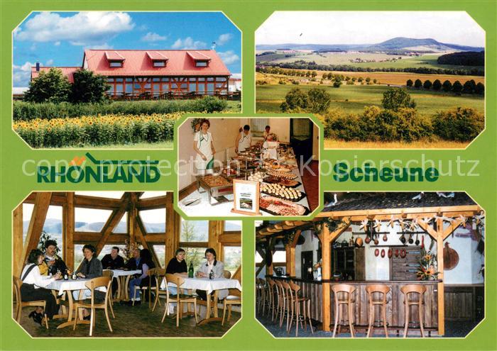 Dermbach Thueringen Rhoen Rhoenland Scheune Restaurant Bar Landschaftspanorama