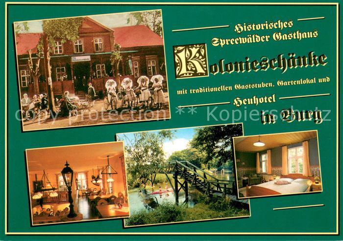 Burg Spreewald Historisches Spreewaelder Gasthaus Kolonieschaenke Wasserstrasse