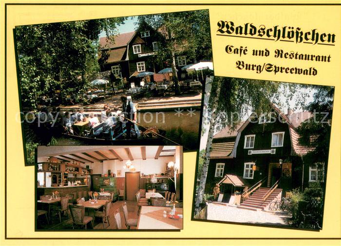 Burg Spreewald Cafe Restaurant Waldschloesschen Kahn Wasserstrasse