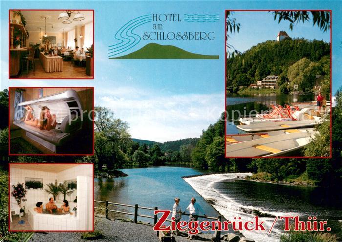 Ziegenrueck Hotel am Schlossberg Restaurant Wellness Saale Wehr Tretboot