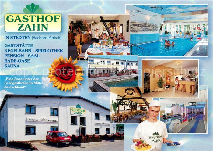 Stedten Eisleben Gasthof Zahn Hallenbad Kegelbahn