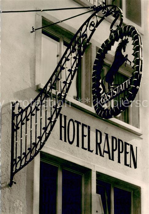 Freiburg Breisgau Hotel Rappen Gaststaette Tuerschild