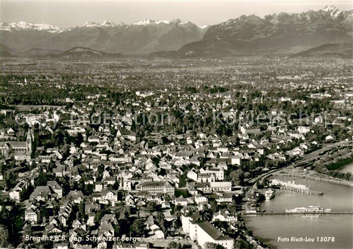 Bregenz Vorarlberg Panorama Blick gegen Schweizer Berge
