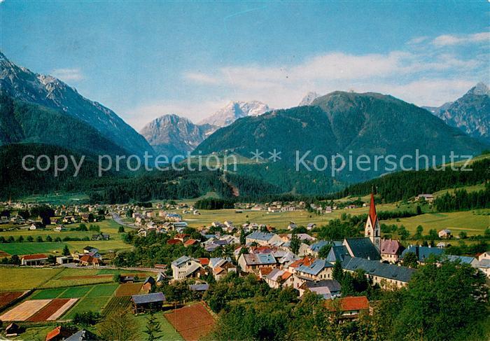Koetschach-Mauthen Kaernten Sommerfrische Gesamtansicht mit Alpenpanorama