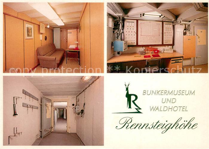 Frauenwalde Thueringen Bunkermuseum und Waldhotel Rennsteighoehe Kommandantenrau