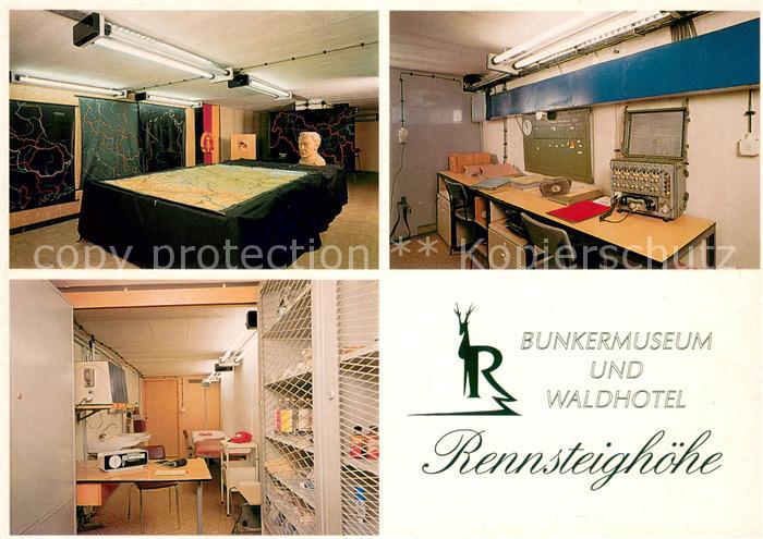 Frauenwalde Thueringen Bunkermuseum und Waldhotel Rennsteighoehe Stabsbespruchun