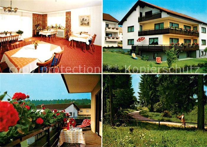 Rodt Lossburg Gaestehaus Burkhardt Gaststube Balkon Waldweg