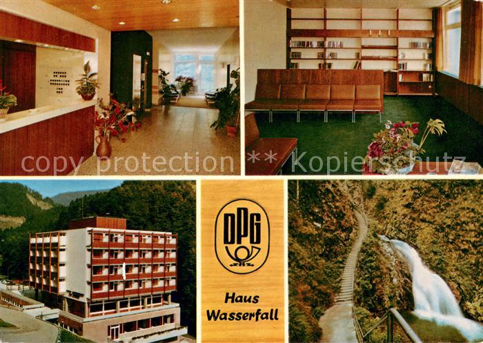 Lierbach Haus Wasserfall Erholungsheim der Deutschen Postgewerkschaft Rezeption