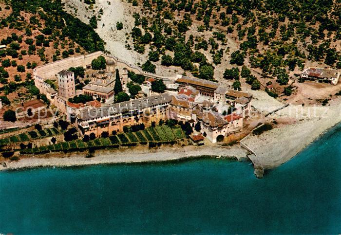 Athos Chalkidiki Makedonien Monastery of Xenophon on Mount Athos aerial view