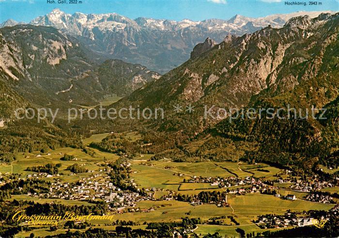 Grossgmain und Bayrisch Gmain Alpenpanorama Fliegeraufnahme