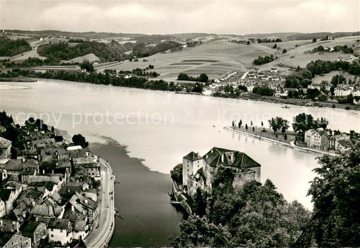 PAssAU Bayern Dreiflusseck Zusammenfluss von Donau Inn und Ilz