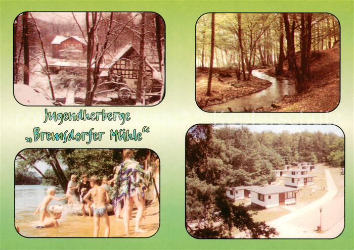 Bremsdorf Muehle Jugendherberge Bremsdorfer Muehle Partie im Wald Bach