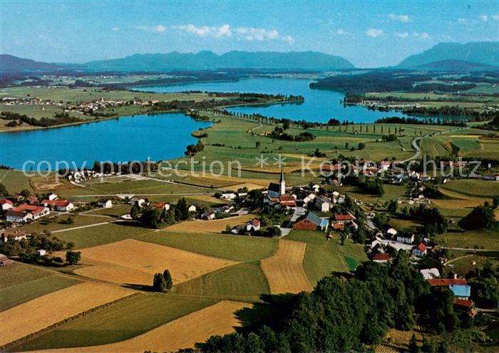 Taching See Fliegeraufnahme Waginger See Salzkammergut Untersberg