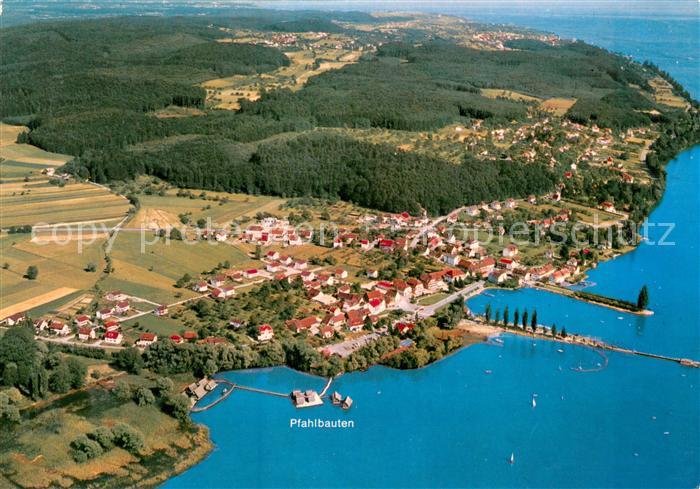 Unteruhldingen Fliegeraufnahme Pfahlbauten
