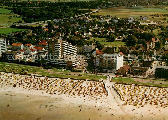 Cuxhaven Duhnen Nordseebad Fliegeraufnahme Strand