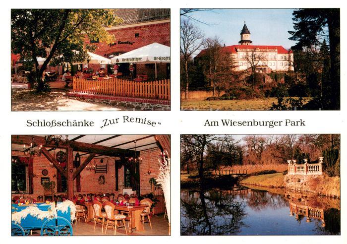 Wiesenburg Mark Schlossschaenke Zur Remise Restaurant Terrasse Schloss Partie am