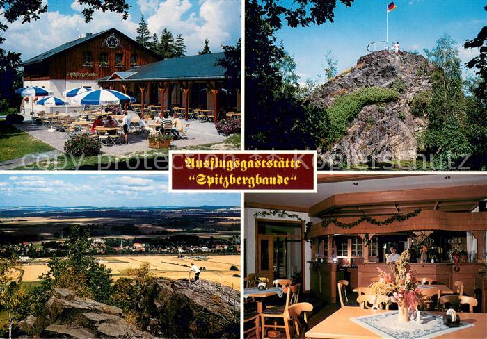 Oderwitz Ausflugsgaststaette Spitzbergbaude Felsen Fernsicht Landschaftspanorama