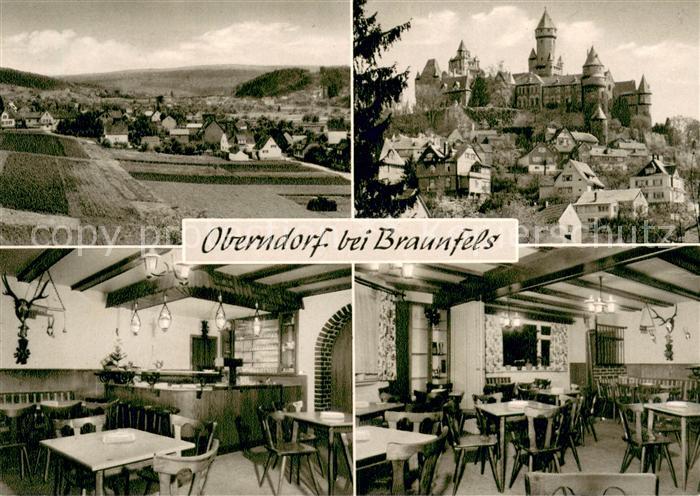Oberndorf Wetzlar Pension Speisegaststaette Richter Panorama Ortsansicht mit Sch