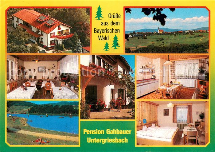 Untergriesbach Niederbayern Pension Gahbauer Gastraum Fremdenzimmer Landschaftsp