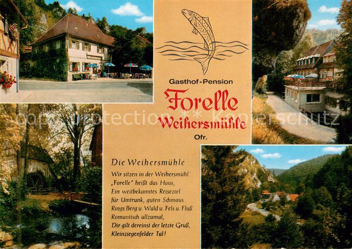 Weihersmuehle Weismain Gasthof Pension Forelle Panorama Kleinziegenfelder Tal