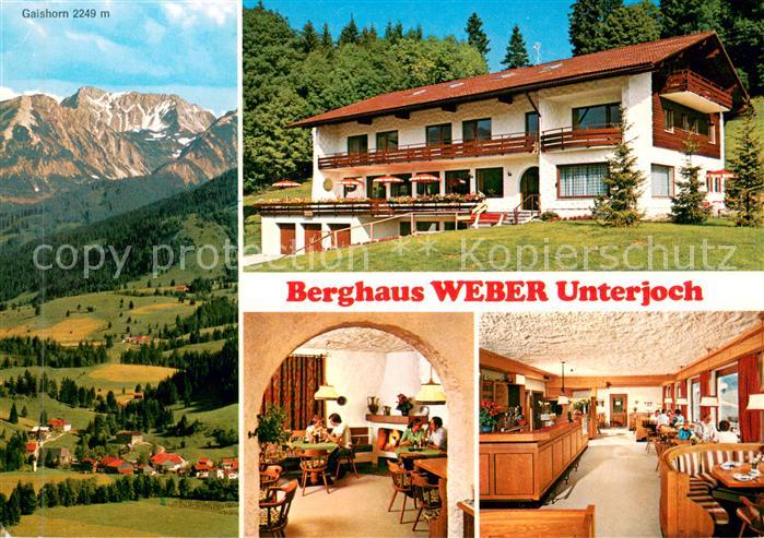 Unterjoch Berghaus Weber Restaurant Panorama mit Gaishorn Allgaeuer Alpen