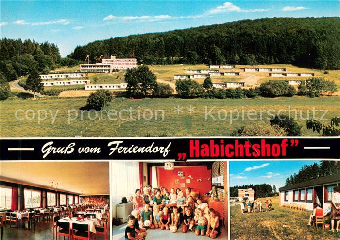 Bad Emstal Feriendorf Habichtshof Speisesaal Kindergruppe Panorama