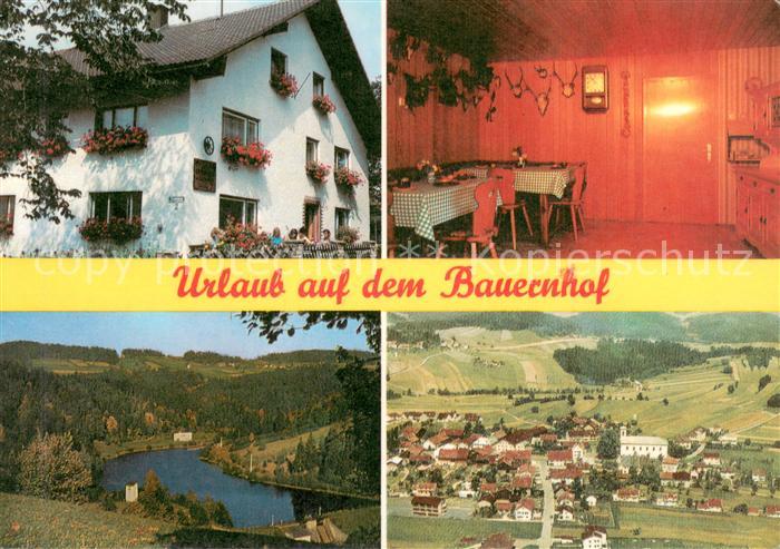Innernzell Urlaub auf dem Bauernhof Stausee Bayerischer Wald Fliegeraufnahme