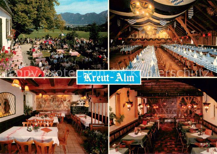 Grossweil Alpengasthof Kreut Alm Restaurant Terrasse Festsaal