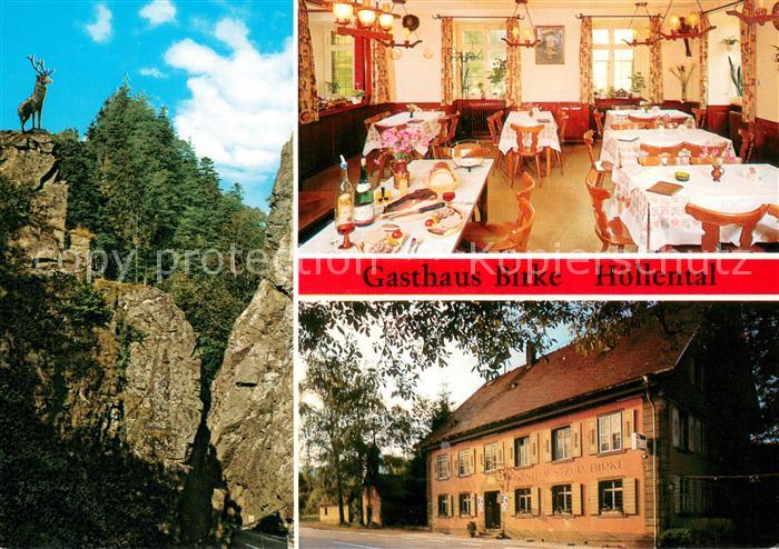 Burg Kirchzarten Gasthaus Pension zur Birke Restaurant Hirschsprung Felsen