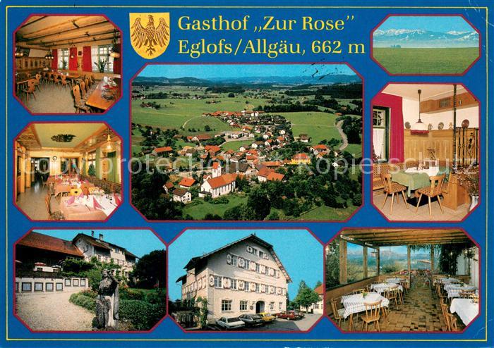 Eglofs Argenbuehl Gasthof Zur Rose Restaurant Alpenblick Fliegeraufnahme