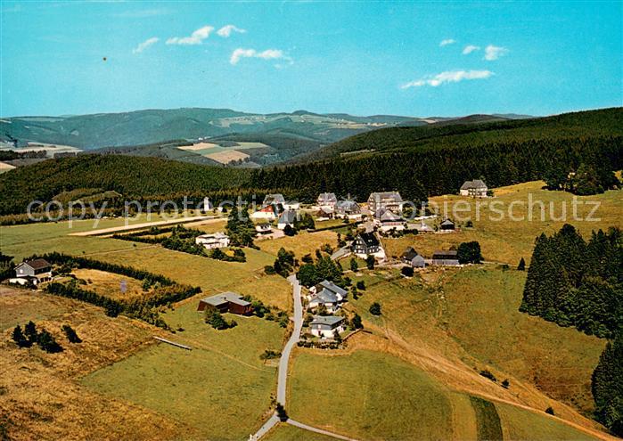 Schanze Sauerland Gasthof Pension Braeutigam Hanses Luftkurort Fliegeraufnahme
