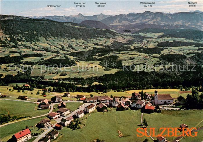 Sulzberg Allgaeu Erholungsort Alpenpanorama Fliegeraufnahme