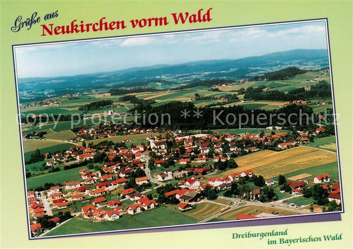 Neukirchen Wald Dreiburgenland im Bayerischen Wald Fliegeraufnahme